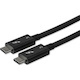 StarTech.com 2.6ft (80cm) Thunderbolt 3 Cable, 40Gbps, 100W PD, 4K/5K Video, Thunderbolt-Certified, Compatible w/ TB4/USB 3.2/DisplayPort