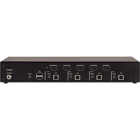 Black Box KVM Switch, NIAP 4.0 Certified - 4-Port, Single-Monitor, FlexPort HDMI/DisplayPort