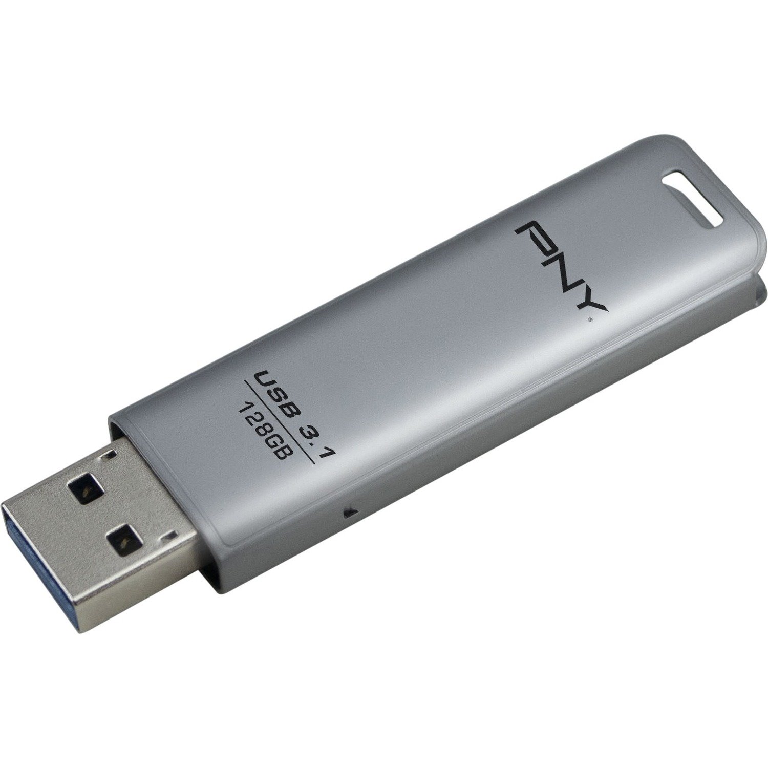 PNY Elite Steel 3.1 128 GB USB 3.1 Flash Drive - Stainless Steel