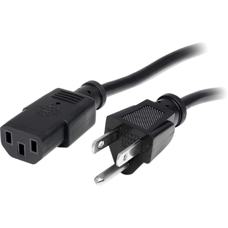 StarTech.com 25ft(7.6m) Computer Power Cord, NEMA 5-15P to C13, 10A 125V 18AWG, Black Replacement AC PC Power Cord, TV/Monitor Power Cable