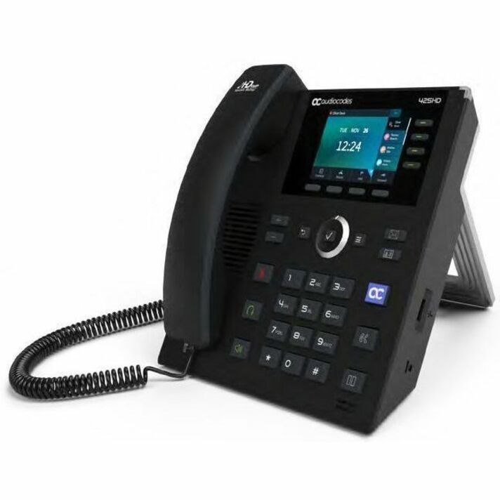 AudioCodes 425HD IP Phone - Corded - Corded - 3 Multiple Conferencing - Black