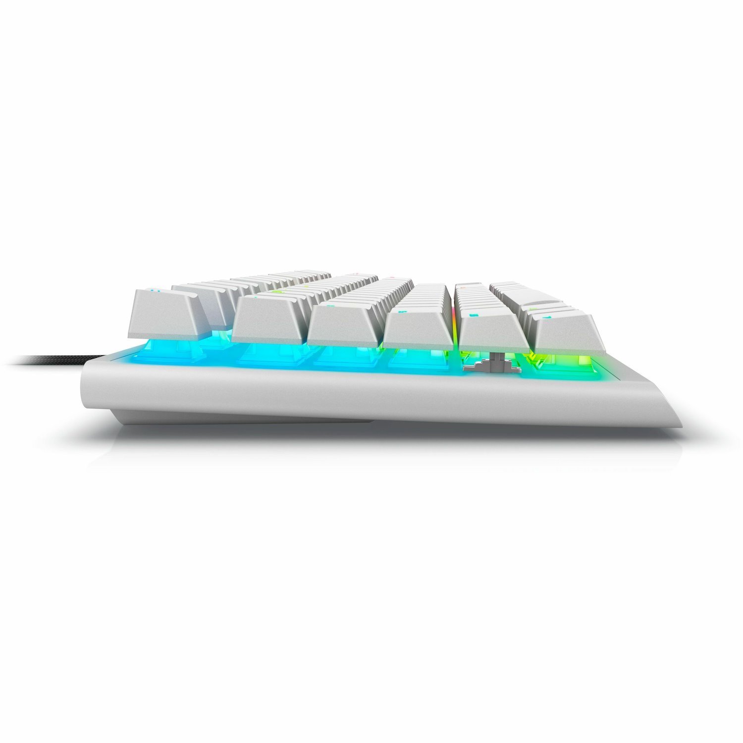 Alienware AW420K Gaming Keyboard - Cable Connectivity - USB Type A Interface - RGB LED - QWERTY Layout - Lunar Light