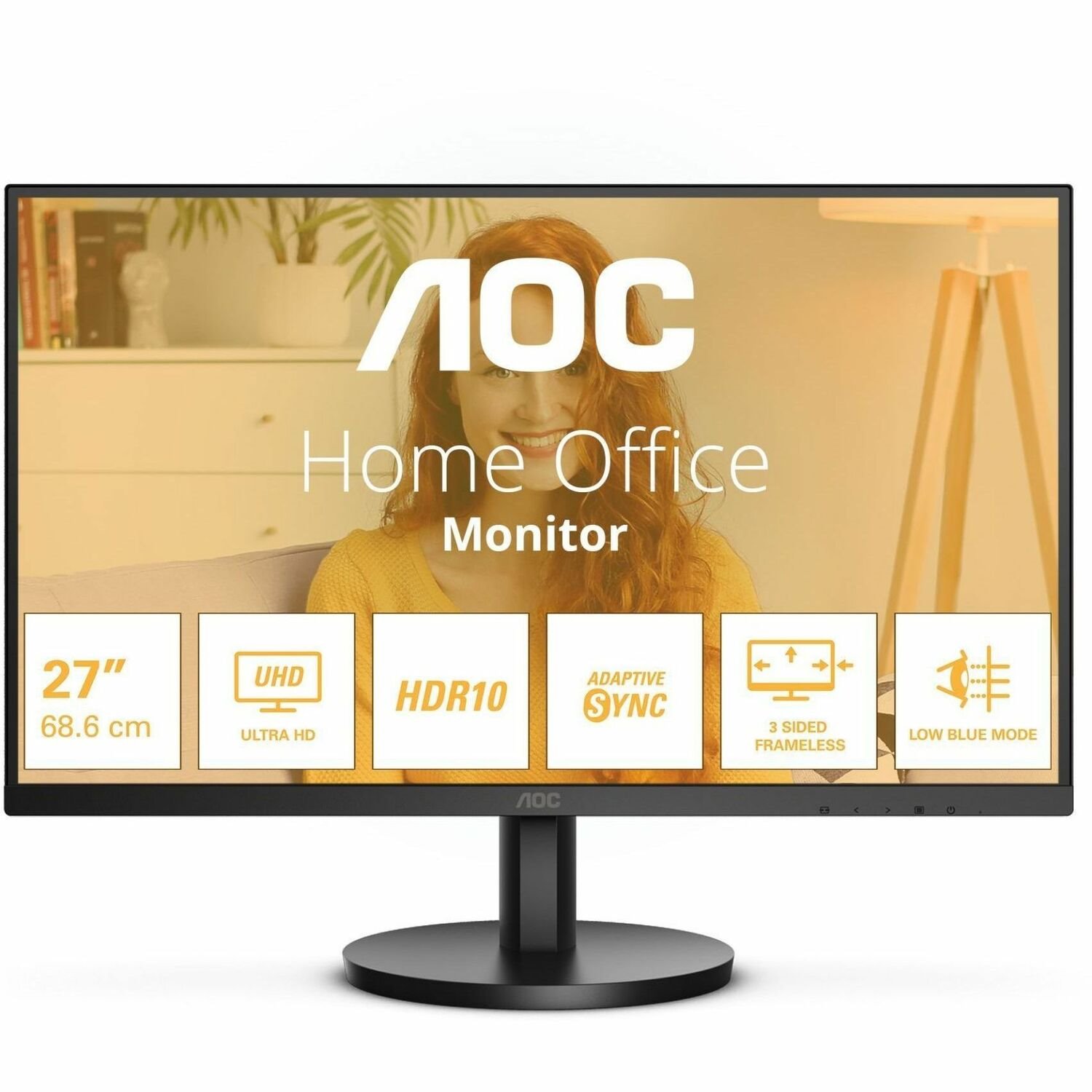 AOC U27B3M 27" Class 4K UHD LED Monitor - Black