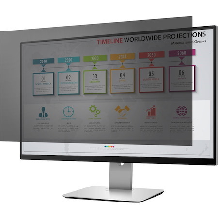 Rocstor PrivacyView™ Premium Privacy Filter for 19 Widescreen Monitor - For 19" Monitor/Display - 16:10 Aspect Ratio - Glossy / Matte - Unframed - Anti-glare -TAA Compliant - Black - For 19" Widescreen LCD Monitor - 16:10 - Scratch Resistant