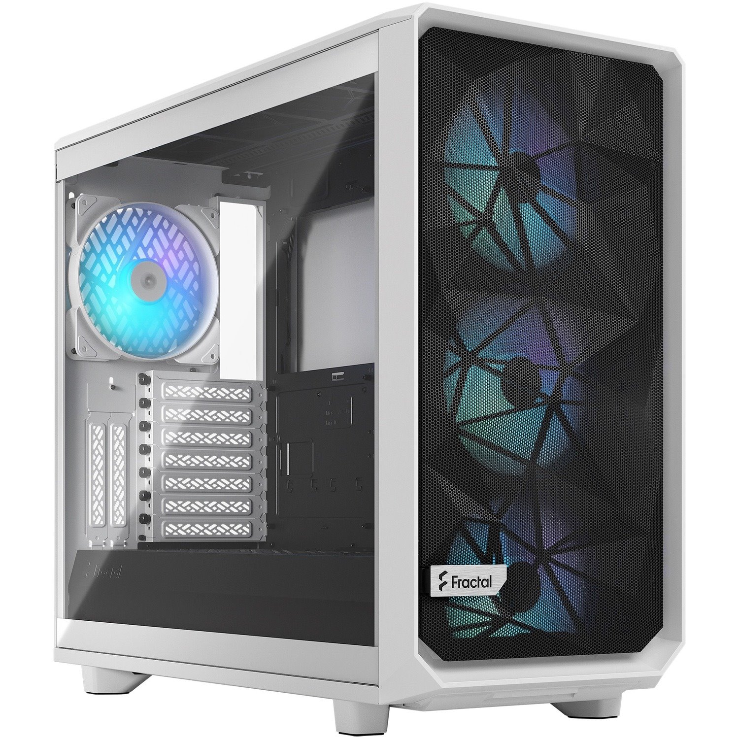 Fractal Design Meshify 2 Lite Computer Case - EATX, ATX Motherboard Supported - Tower - Tempered Glass, Steel - White