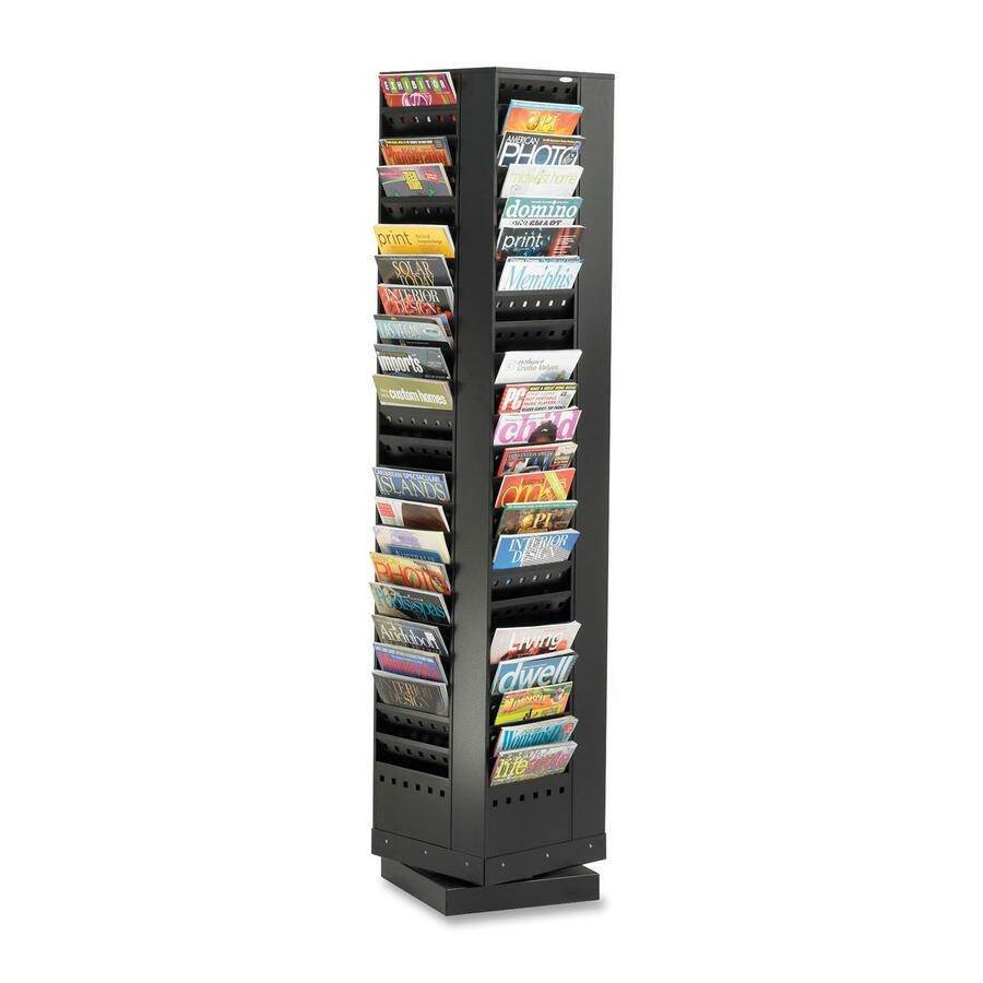 Safco Steel Rotary Floor-standing Magazine Rack