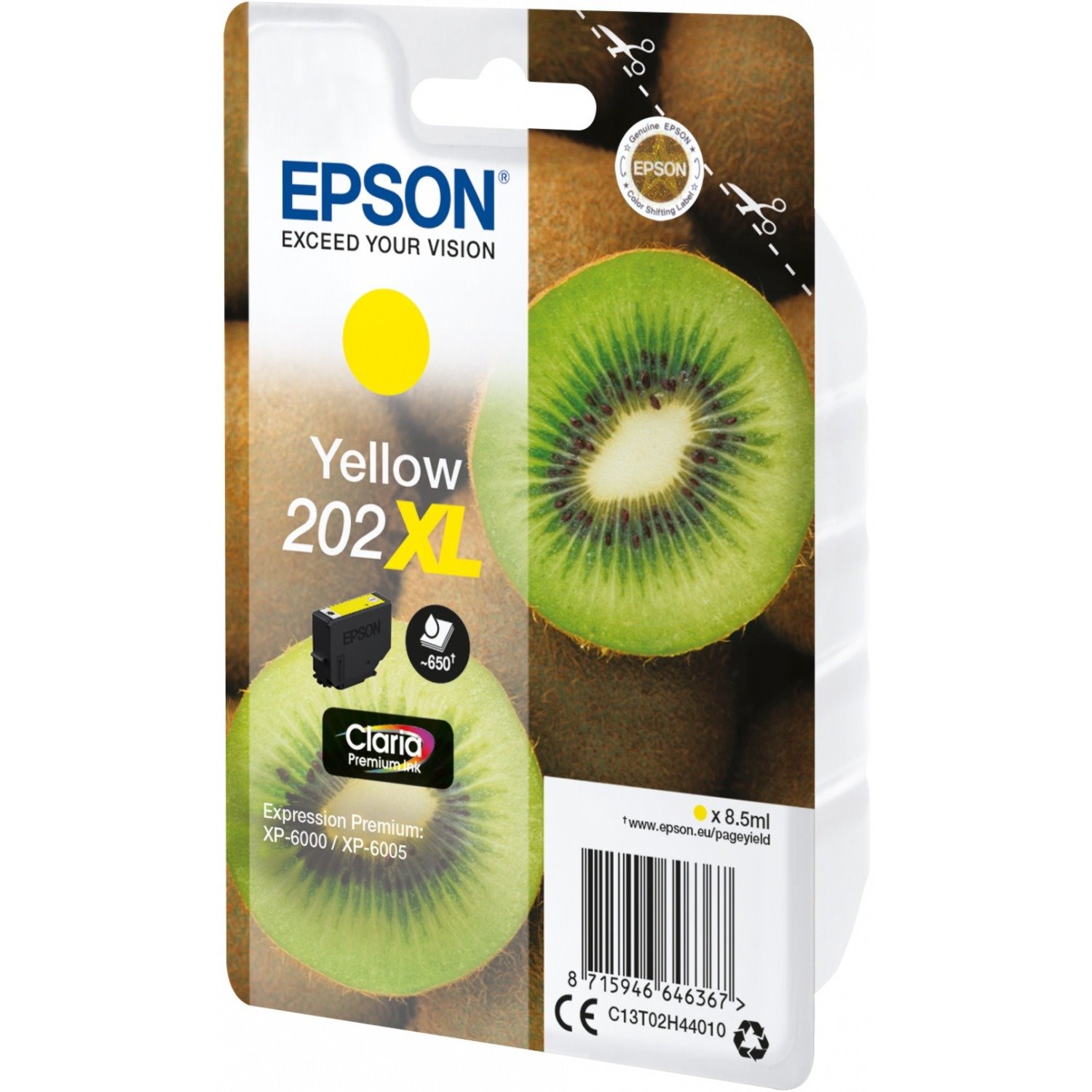 Epson Claria Premium 202XL Original High Yield Inkjet Ink Cartridge - Single Pack - Yellow - 1 Pack