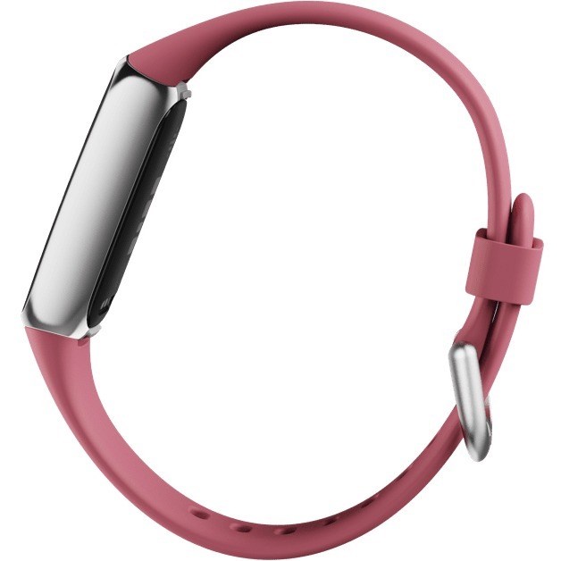 Fitbit Luxe Smart Band - Rectangular Case Shape - Orchid, Platinum Stainless Steel Body Color - Stainless Steel Case Material - Silicone Band Material