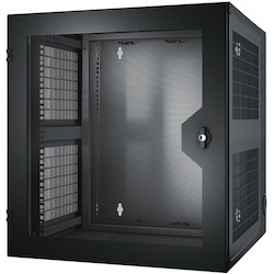APC by Schneider Electric NetShelter WX 13U Wall Mountable Rack Cabinet for Networking, Airflow System - 482.60 mm Rack Width - Black