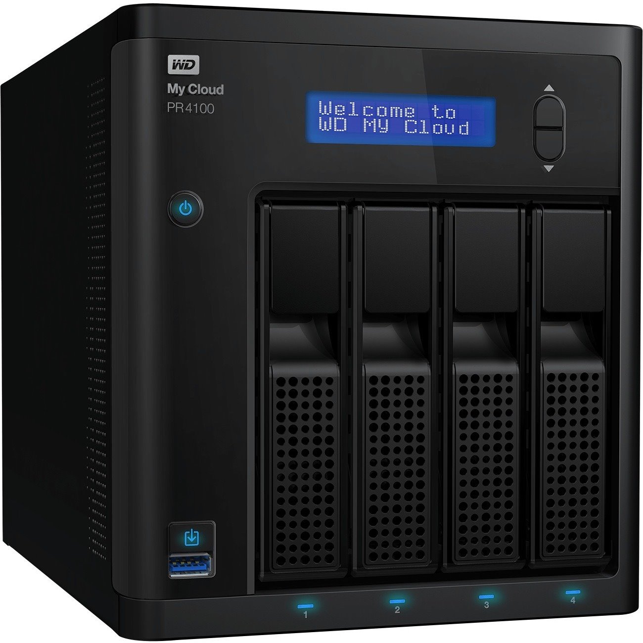 WD My Cloud Pro PR4100 4 x Total Bays NAS Storage System - 32 TB HDD - Intel Pentium N3710 Quad-core (4 Core) 1.60 GHz - 4 GB RAM Desktop