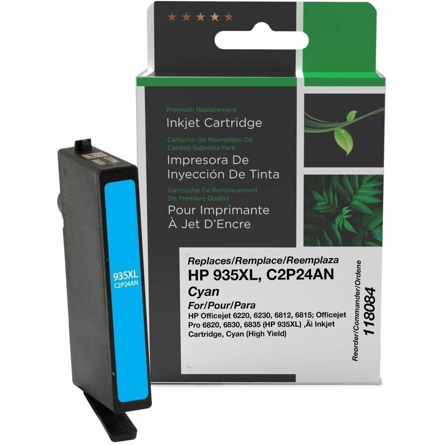 Clover Imaging Remanufactured High Yield Cyan Ink Cartridge for HP 935XL (C2P24AN)