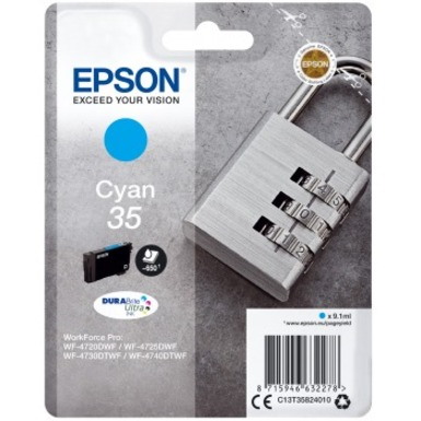 Epson DURABrite Ultra 35 Original Inkjet Ink Cartridge - Cyan - 1 / Blister Pack