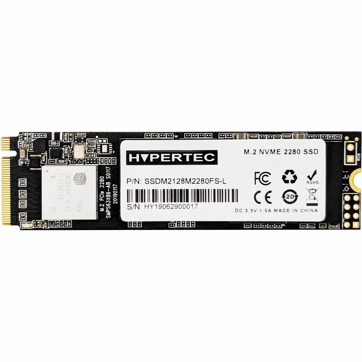 Hypertec FirestormLite 2TB M.2 2280 PCIe Gen3x4 NVMe SSD 3500MB/s Read 3100MB/s Write