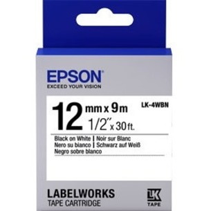 Epson Standard 12mm Black on White 9 meters