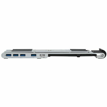 Eaton Tripp Lite Series 4-Port USB-C Hub with Laptop Stand - USB 3.x (5Gbps), 4x USB-A Ports, Thunderbolt 3 Compatible, 100W PD Charging, Silver