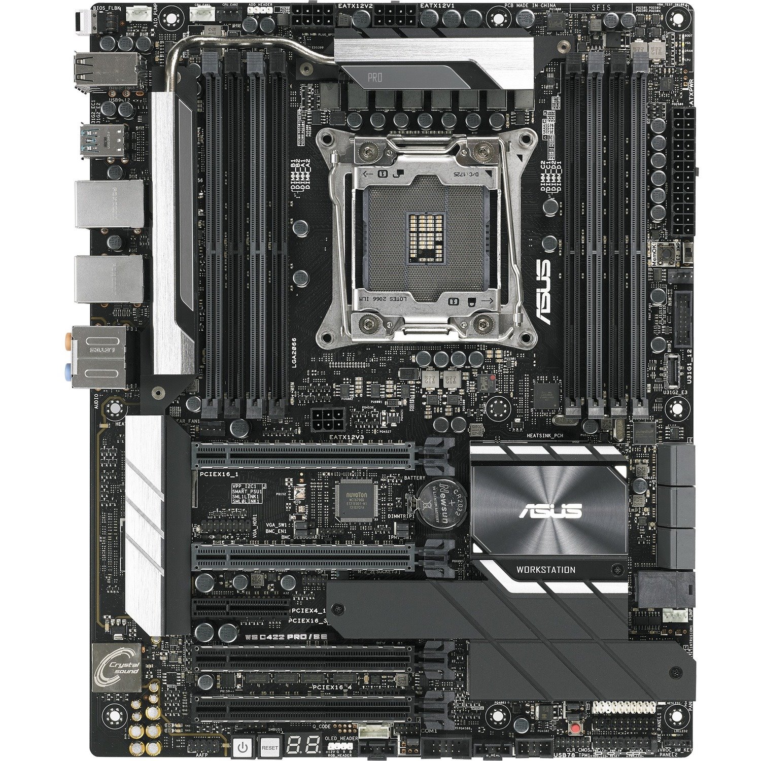 Asus WS C422 PRO/SE Workstation Motherboard - Intel C422 Chipset - Socket R4 LGA-2066 - ATX