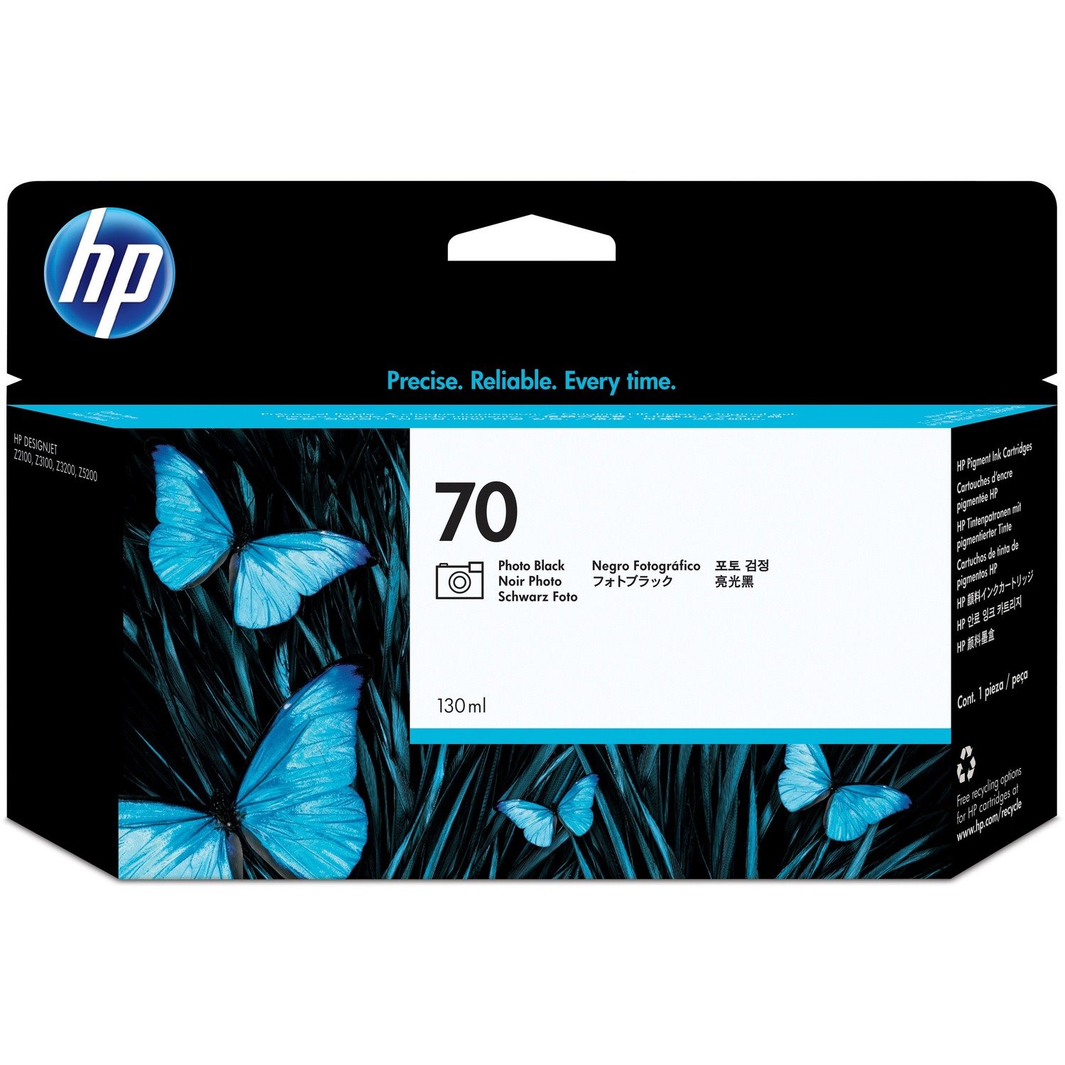 HP 70 Original Inkjet Ink Cartridge - Photo Black - 1 Each