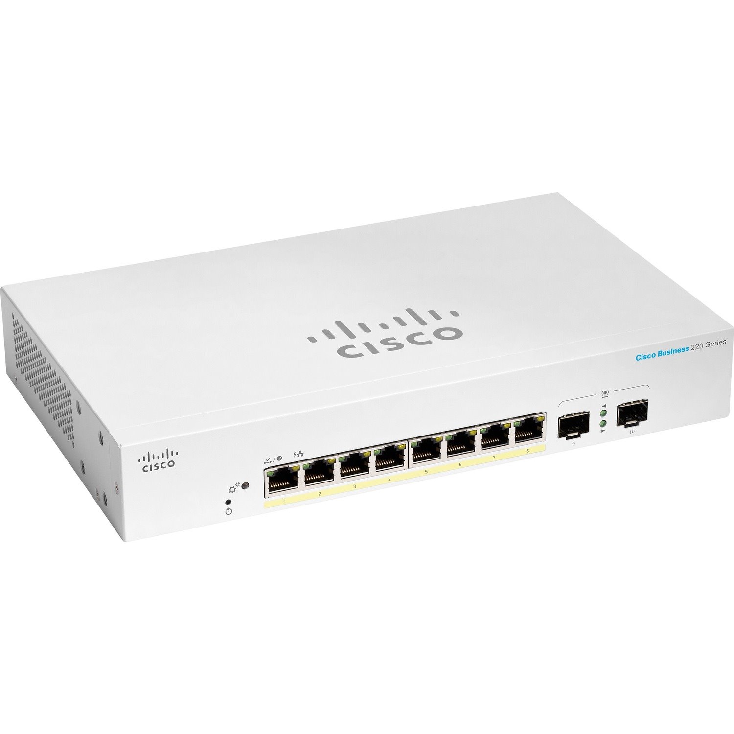 Cisco Business 220 CBS220-8P-E-2G 8 Ports Manageable Ethernet Switch - Gigabit Ethernet - 10/100/1000Base-T, 1000Base-X