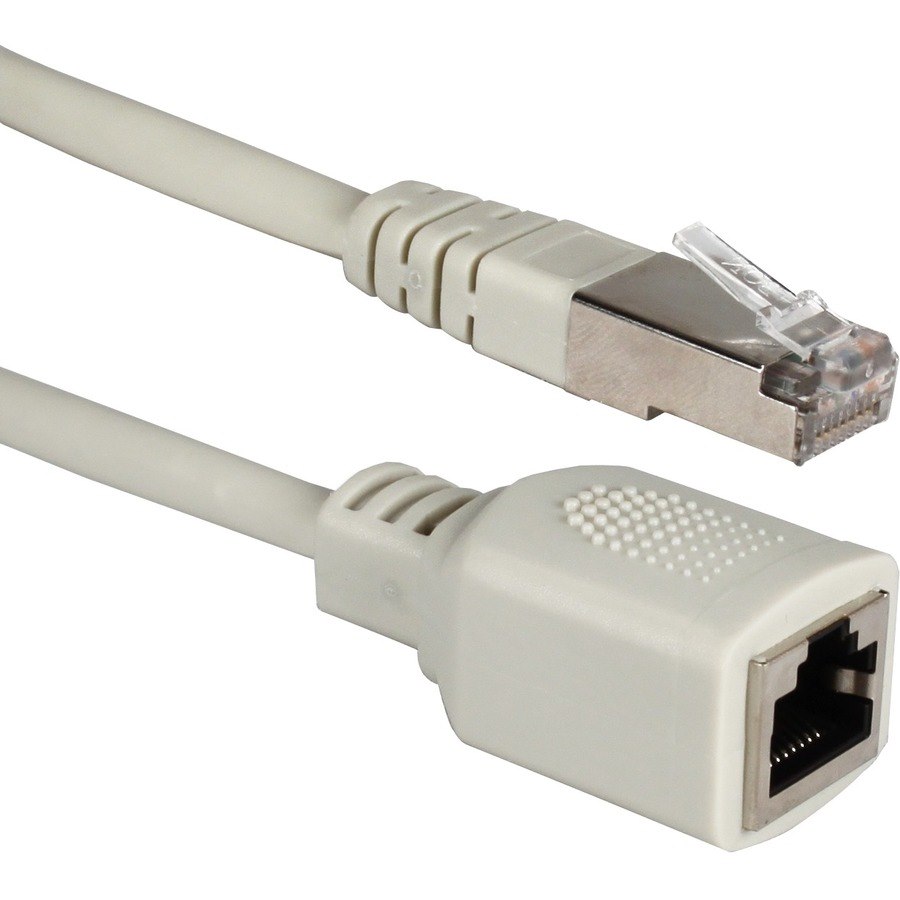 QVS Premium CAT5e/RJ45 PortSaver Shielded Gray Extension Cable