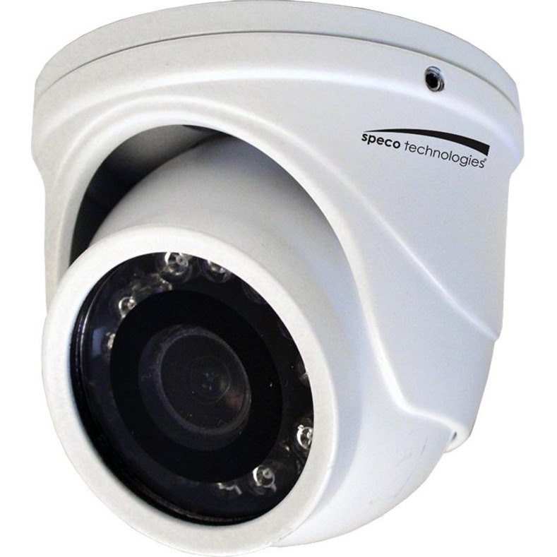 Speco HT471TW 4 Megapixel Surveillance Camera - Color - Mini Turret - White - TAA Compliant