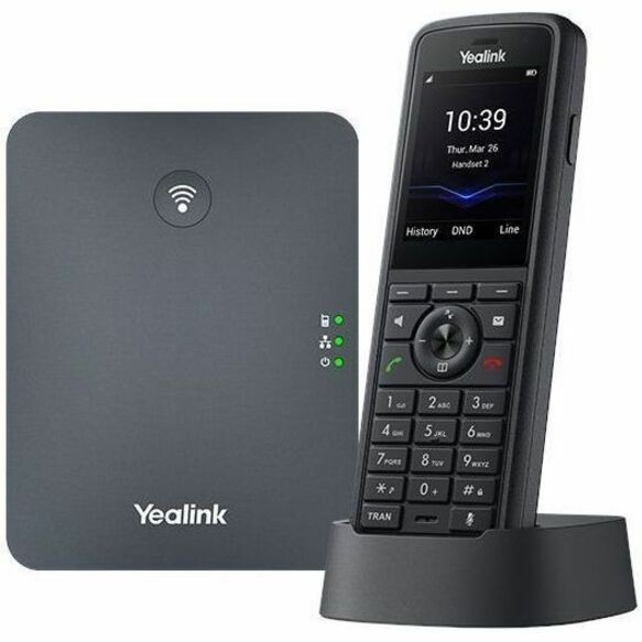 Yealink W79P Pro IP Phone - Cordless - Cordless - DECT - 3 Multiple Conferencing - Desktop, Wall Mountable - Classic Gray, Black