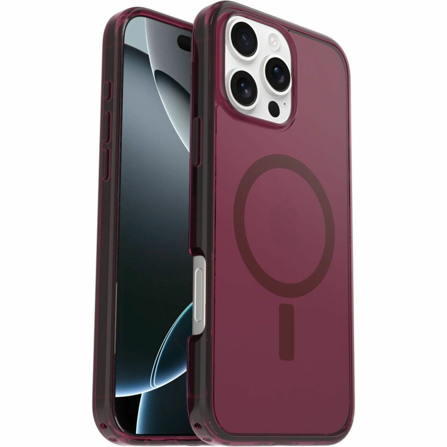 OtterBox Symmetry Series Clear Case for Apple iPhone 16 Pro Max Smartphone - Foxberry (Pink)