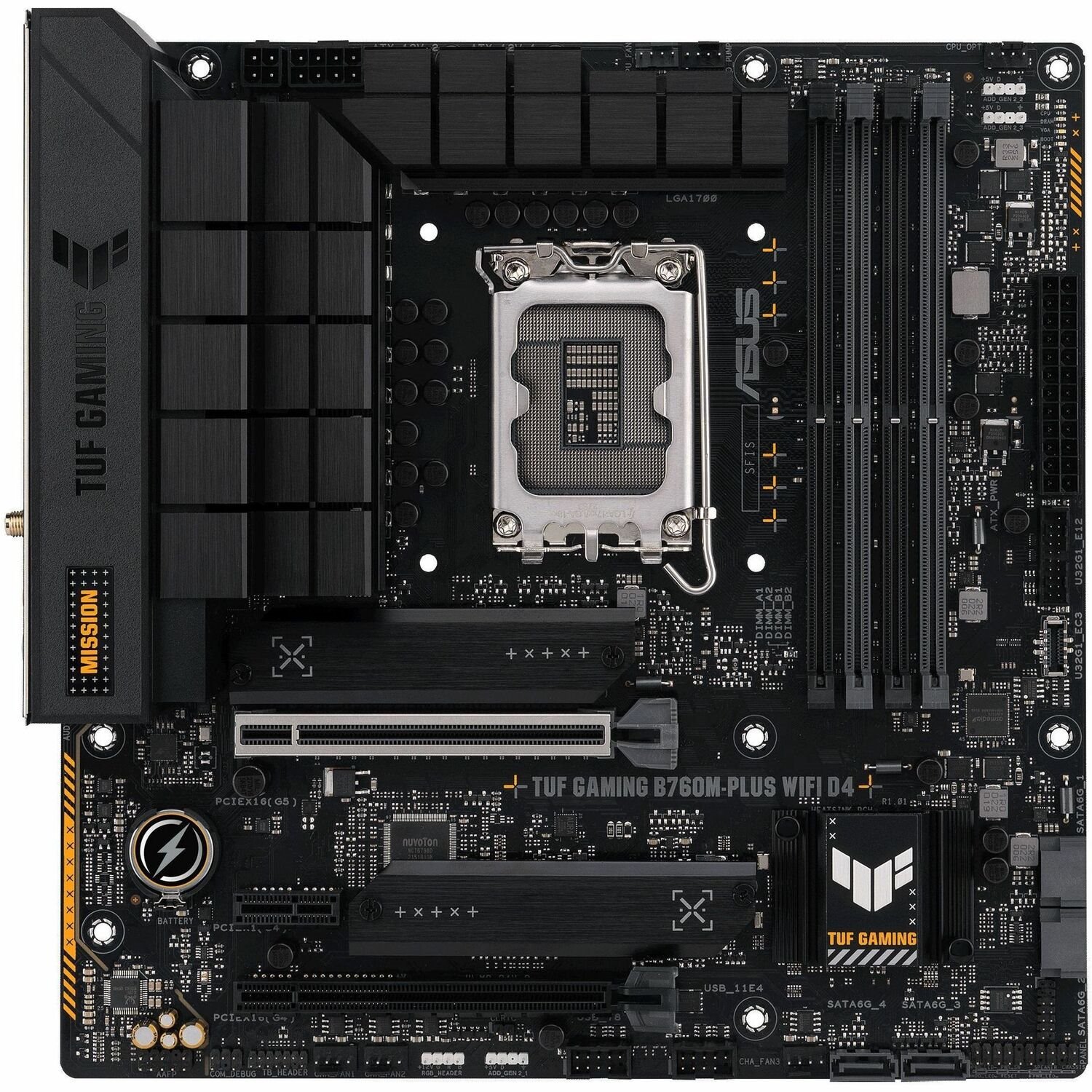 TUF TUF GAMING B760M-PLUS WIFI D4 Gaming Desktop Motherboard - Intel B760 Chipset - Socket LGA-1700 - Micro ATX