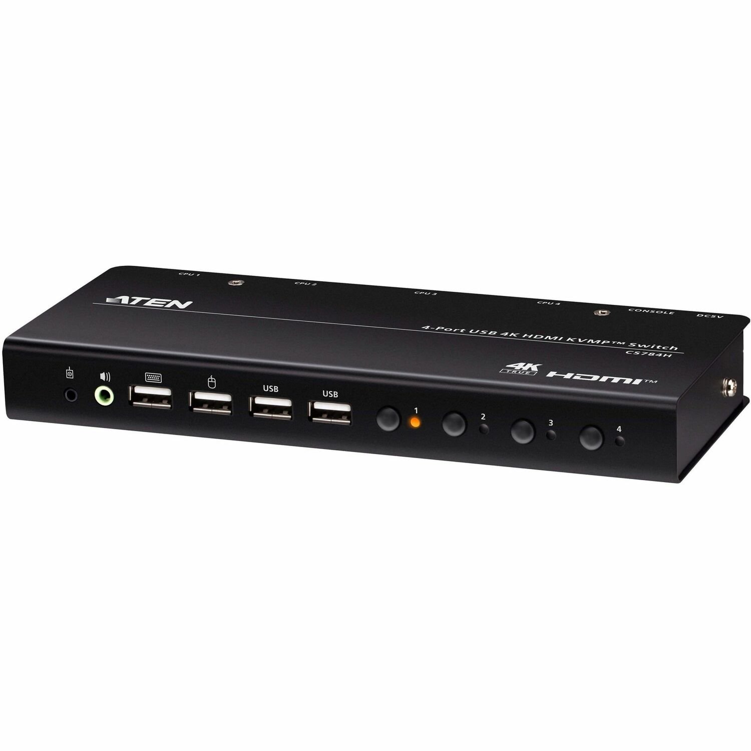 ATEN 4-Port USB 4K HDMI KVMP Switch (Cables Included)
