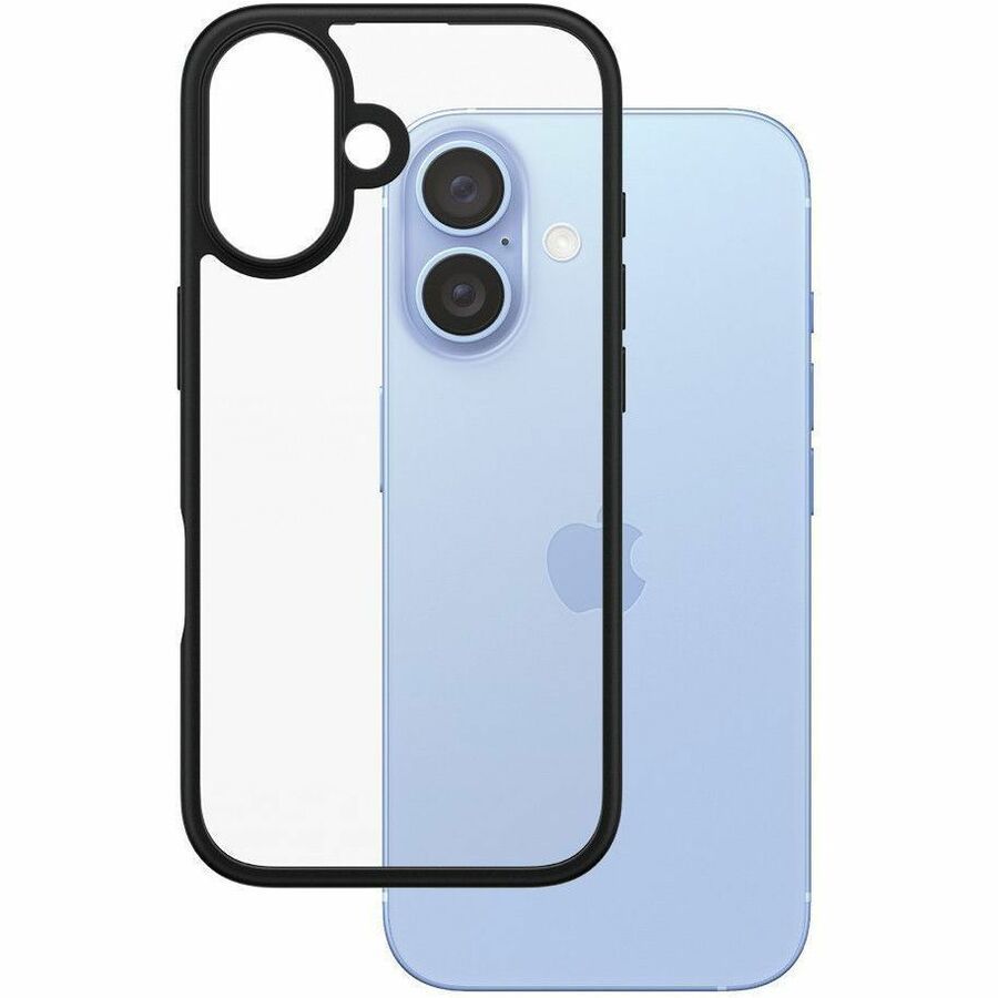 PanzerGlass ® HardCase Transparent W. Black Frame iPhone 16 Mobiele Telefoon Behuizingen Hoes Transparant ** New Retail **