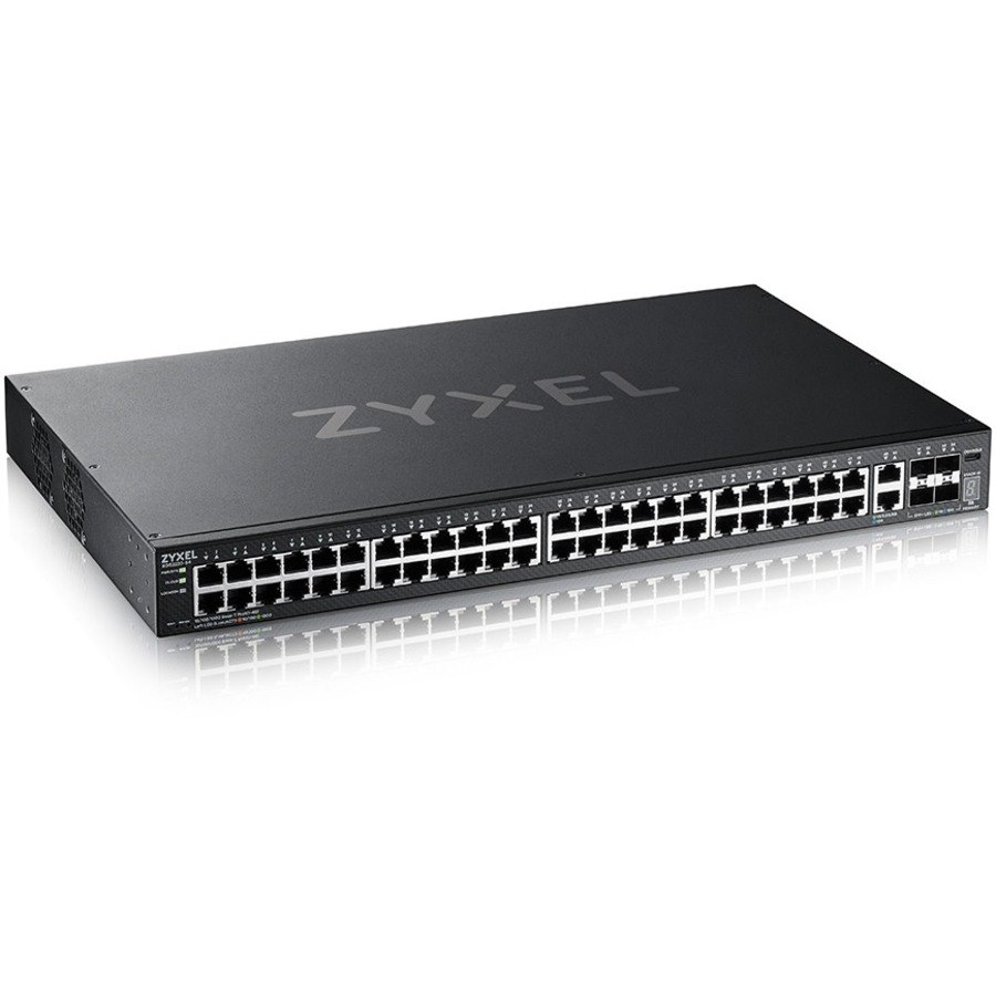 ZYXEL XGS2220-54 48-Port Gigabit L3 Managed and Nebula Pro Cloud Managed Switch with 4 SFP+ 10G Uplinks and 2 10G Ethernet Ports