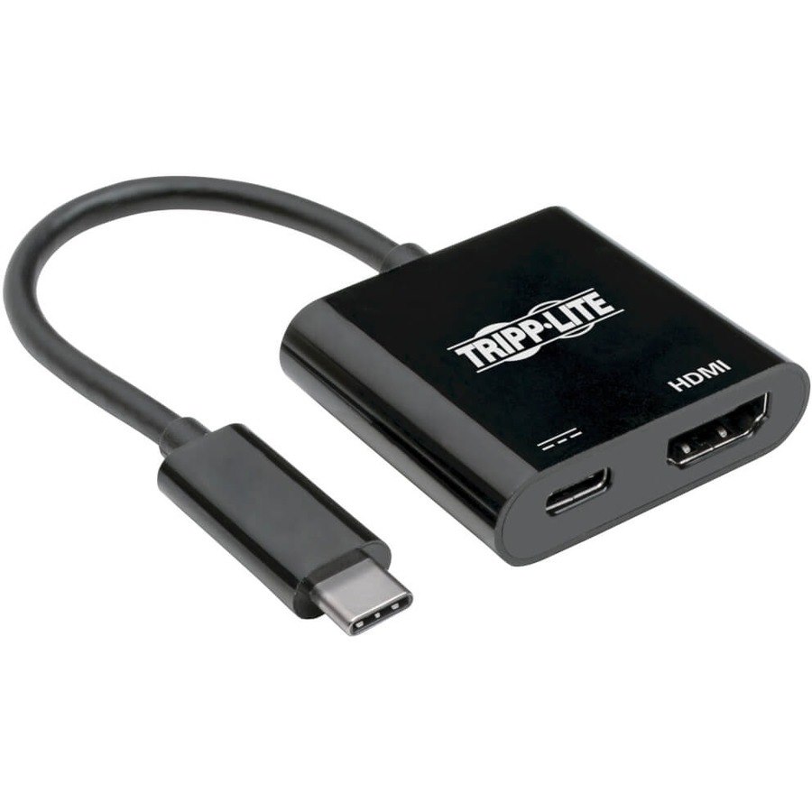 Tripp Lite by Eaton USB-C to HDMI Adapter (M/F) - 4K 60 Hz, 60W PD Charging, HDCP 2.2, Black