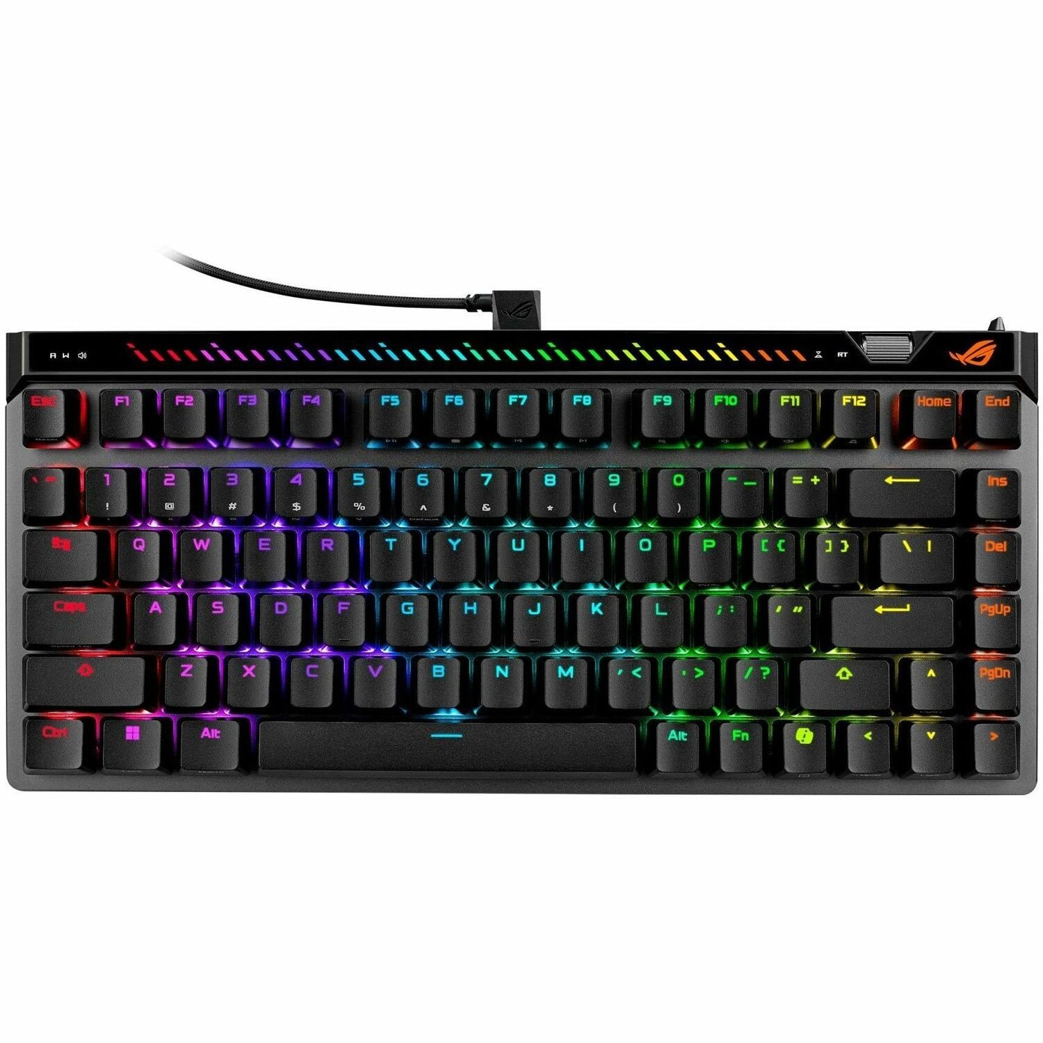 Asus ROG Falchion Ace 75 HE Gaming Keyboard - Cable Connectivity - USB 2.0 Interface - Black