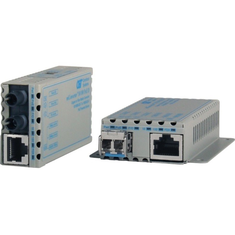 Omnitron Systems 10/100Base-TX to 100Base-X Ethernet Media Converters with PoE Powering