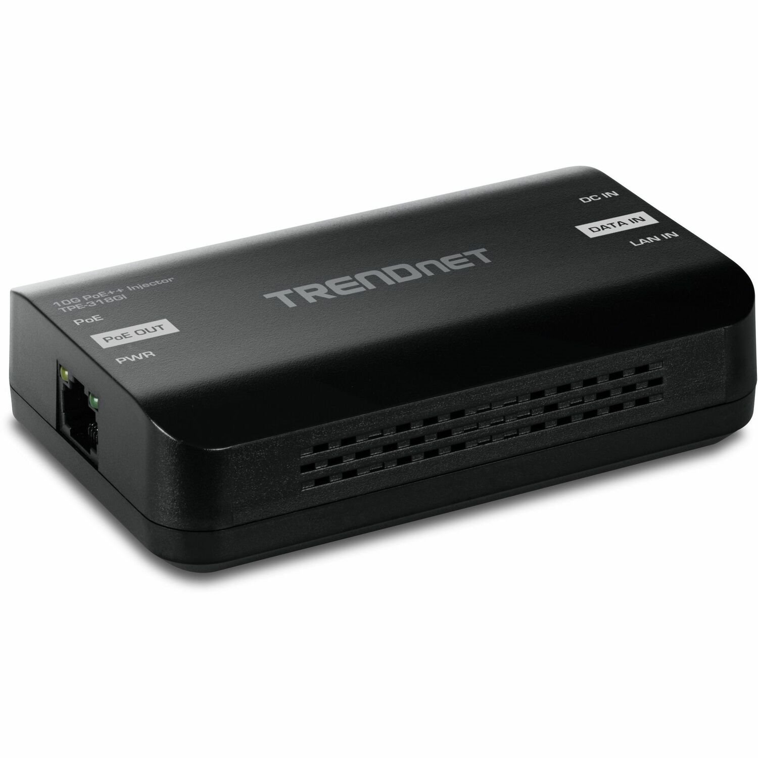 TRENDnet 10G PoE++ Injector, TPE-318GI, Converts a NonPoE Port to A PoE++ 10G Port, Supplies PoE (15.4W), PoE+ (30W), or PoE++ (90W)