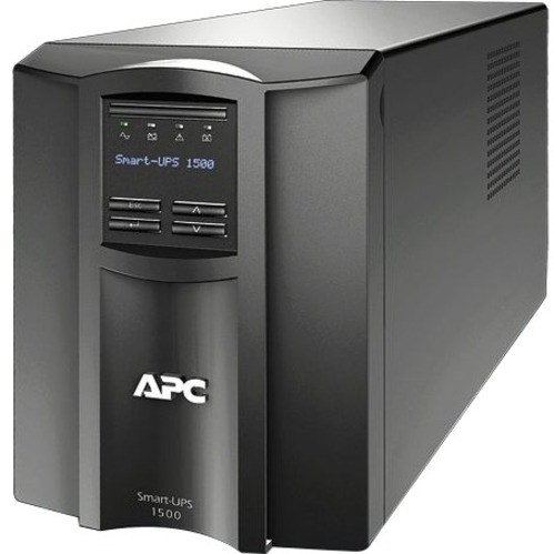 APC Smart-UPS, Line Interactive, 1500VA, Tower, 120V, 8x NEMA 5-15R outlets, SmartConnect Port+SmartSlot, AVR, LCD