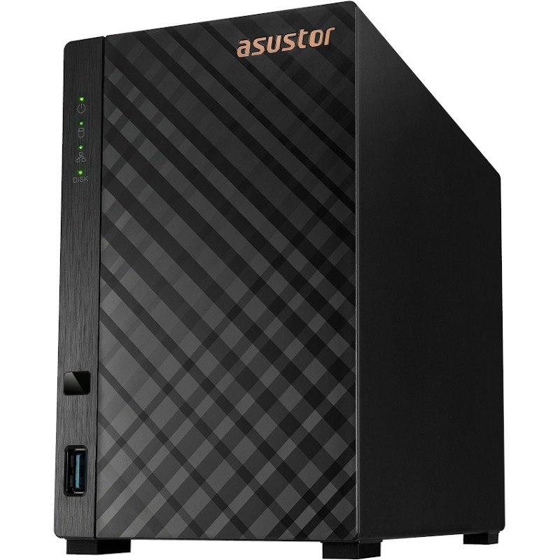 Asustor Drivestor 2 AS1102T - 2 Bay NAS, 1.4GHz Quad Core, Single 2.5GbE Port, 1GB RAM DDR4, Network Attached Storage, Personal Private Cloud (Diskless)