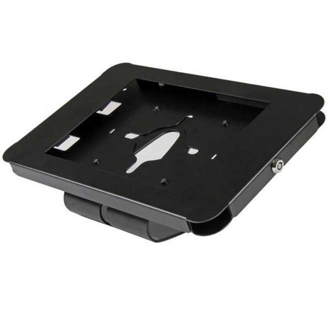 StarTech.com Secure Tablet Stand - Security lock protects your tablet from theft and tampering - Easy to mount to a desk / table / wall or directly to a VESA compatible monitor mount - Supports iPad and other 9.7" tablets - Steel Construction - Thread the tablet's charge cable through the bottom of the holder