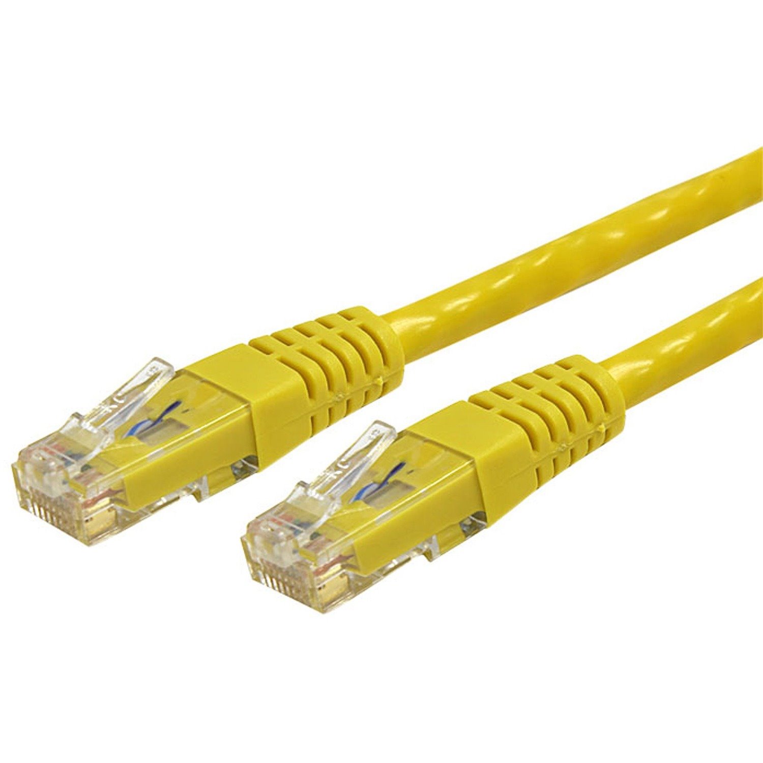 StarTech.com 25ft CAT6 Ethernet Cable - Yellow Molded Gigabit - 100W PoE UTP 650MHz - Category 6 Patch Cord UL Certified Wiring/TIA