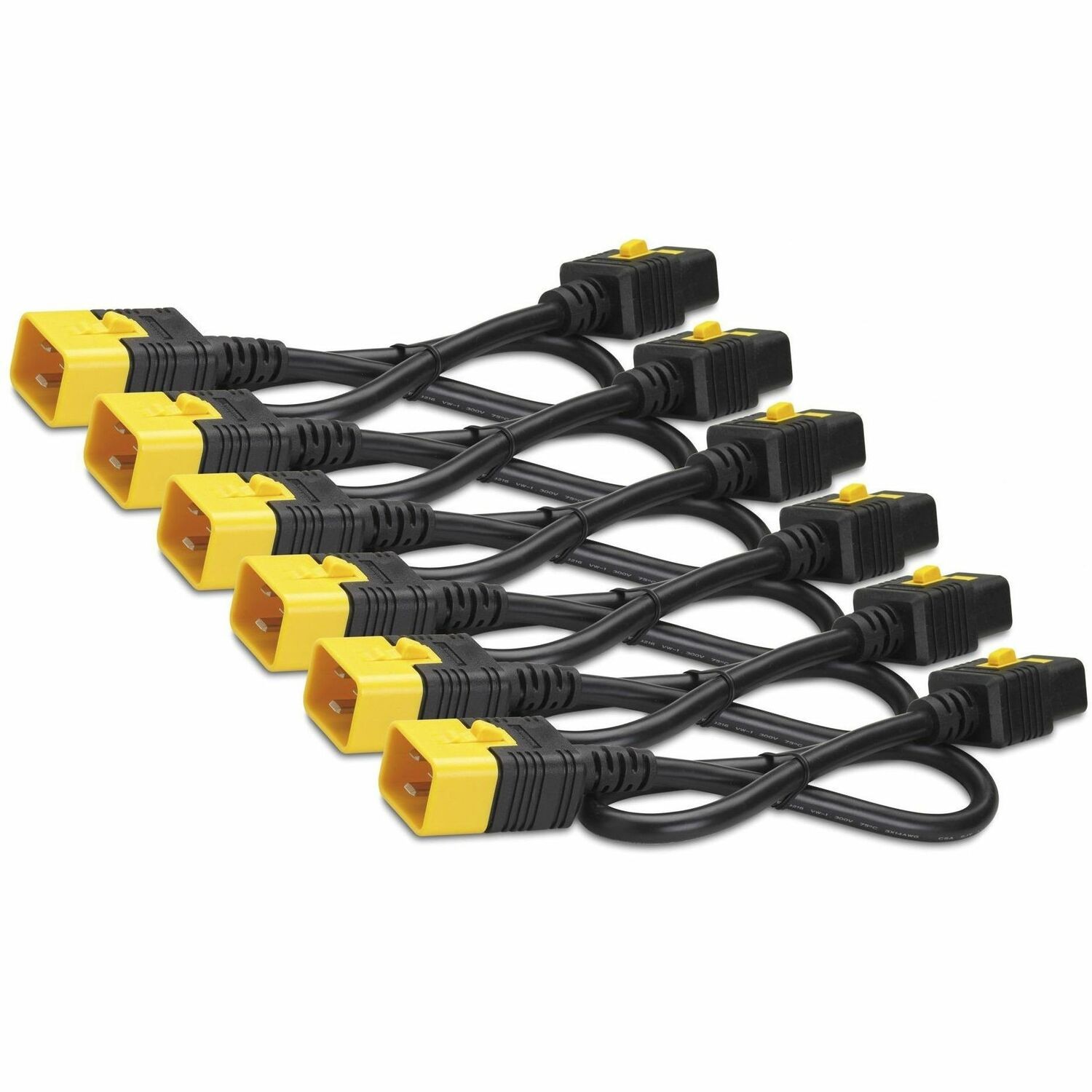APC POWER CORD KIT (6 EA), LOCKING, C19 TO C20, 1.8M, RED