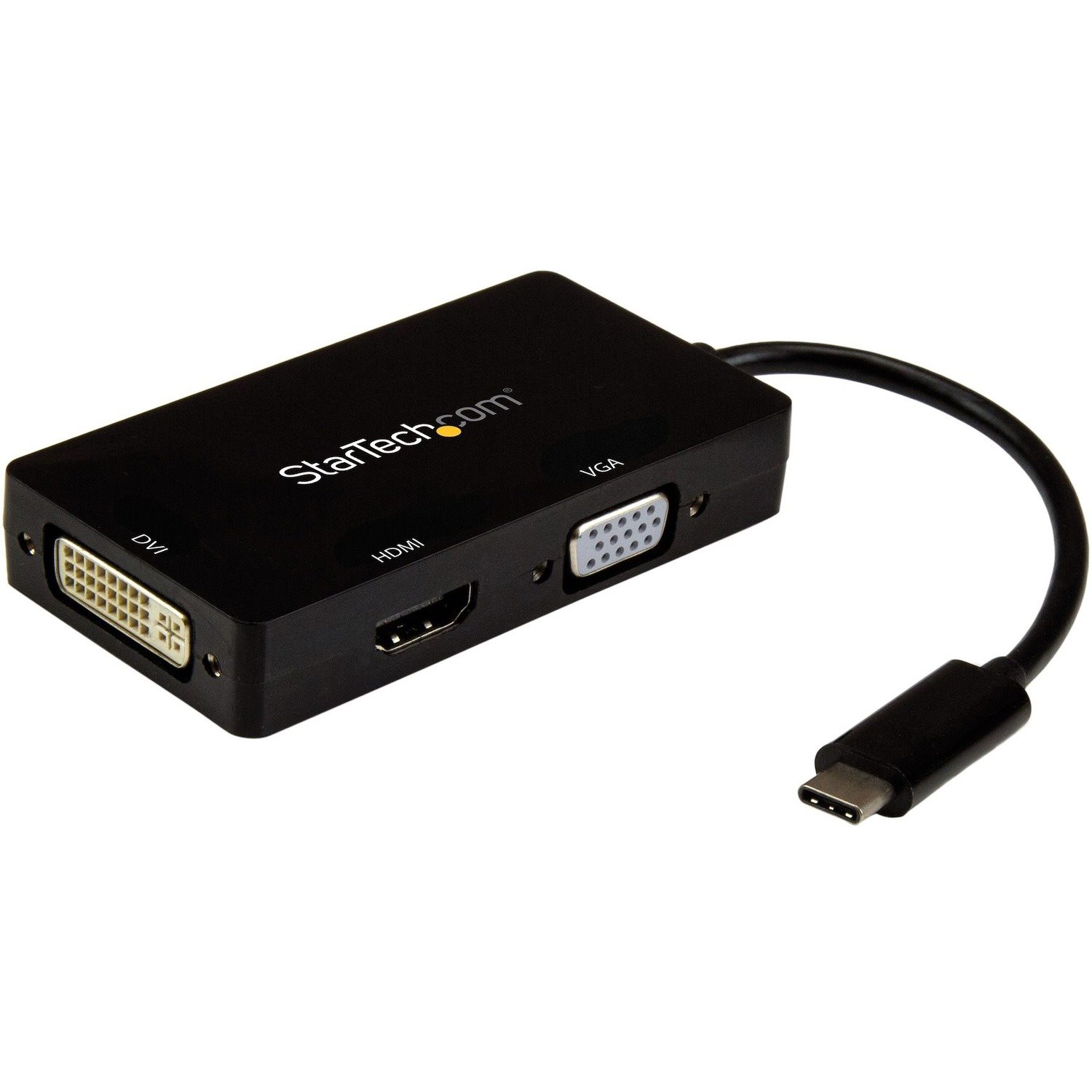 StarTech.com USB-C Multiport Video Adapter - 3-in-1 USB Type-C Video Adapter - USB-C to VGA, DVI, HDMI - 4K 30 Hz - CDPVGDVHDBP