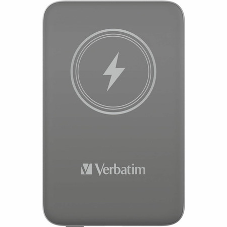 Verbatim Charge 'n' Go Magnetic Wireless Power Bank 10000 mAh - Grey
