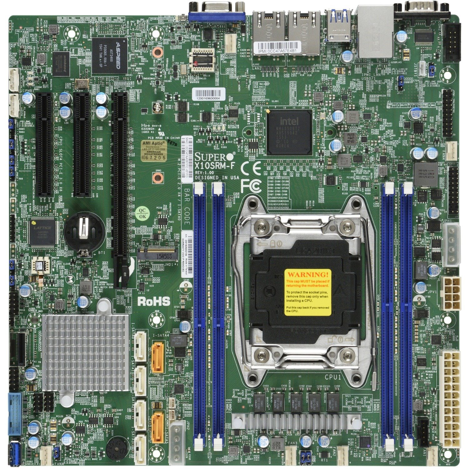 Supermicro X10SRM-F Server Motherboard - Intel C612 Chipset - Socket LGA 2011-v3 - Micro ATX