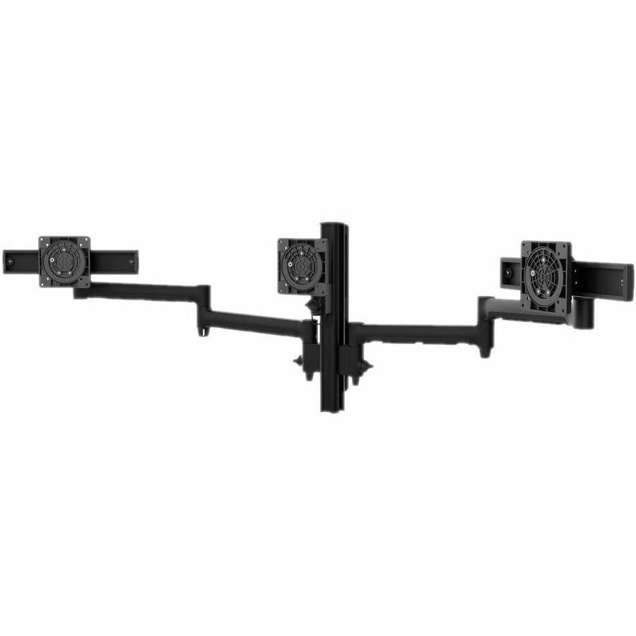 Atdec Awms-3-137S4 Black Grommet Clamp - Triple Monitor Arms On 400MM Post With Sliders