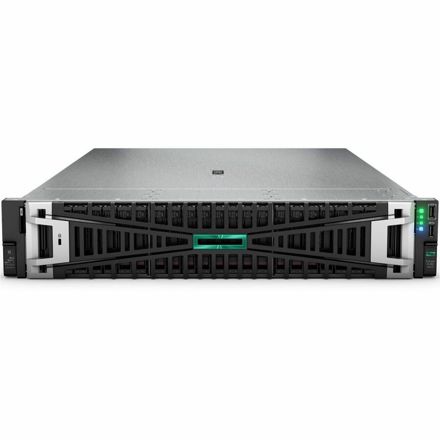 HPE ProLiant DL380 G11 2U Rack Server - 1 x Intel Xeon Silver 4510 2.40 GHz - 64 GB RAM - 16 TB HDD - (2 x 8TB) HDD Configuration - NVMe, Serial ATA/600, 12Gb/s SAS Controller