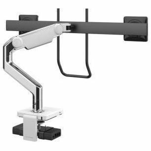 Humanscale M8.1 Mounting Arm for Monitor, Charging Station - Polished Aluminum, White