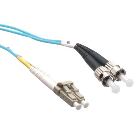 Axiom LC/ST 10G Multimode Duplex OM3 50/125 Fiber Optic Cable 3m - TAA Compliant