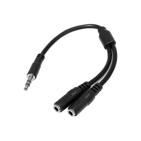 StarTech.com Slim Stereo Splitter Cable - 3.5mm Male to 2x 3.5mm Female
