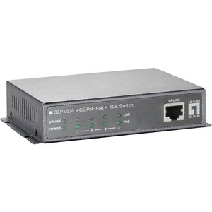 LevelOne GEP-0520 4-Port Gigabit PoE + 1-Port Gigabit Desktop Switch