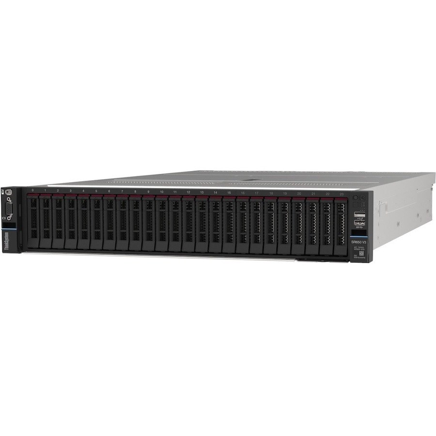 Lenovo ThinkSystem SR650 V3 7D76A01VAU 2U Rack Server - 1 Xeon Silver 4410Y 2 GHz - 16 GB RAM - 12Gb/s SAS Controller