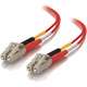 C2G 2m LC-LC 50/125 OM2 Duplex Multimode PVC Fiber Optic Cable - Red